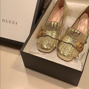 Gucci Midheel Pump - Gold